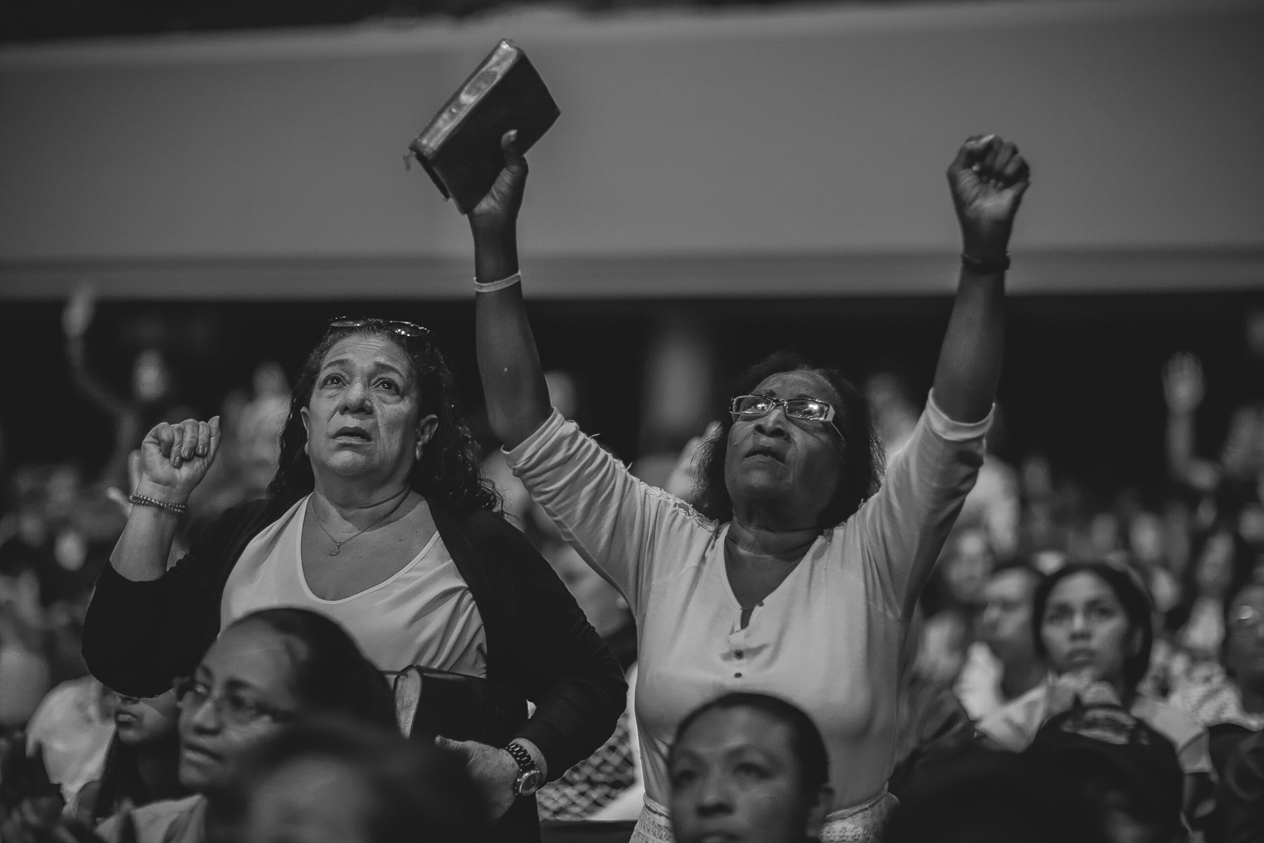 Canva - Grayscale Photography of People Worshiping